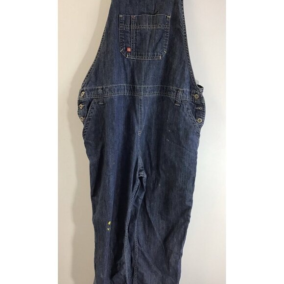 Vintage Dickies Denim L Overalls with Paint Distressed/Retro/Hippy/Boho 🩵 - Picture 1 of 7